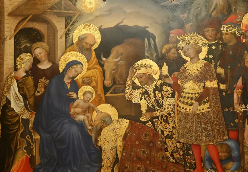 Adoration of the Magi (Strozzi Altarpiece) — Gentile da Fabriano (Fabriano 1370 c. – Roma 1427)