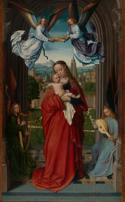 Virgin and Child with Four Angels — Gerard David (Netherlandish, Oudewater ca. 1455–1523 Bruges)