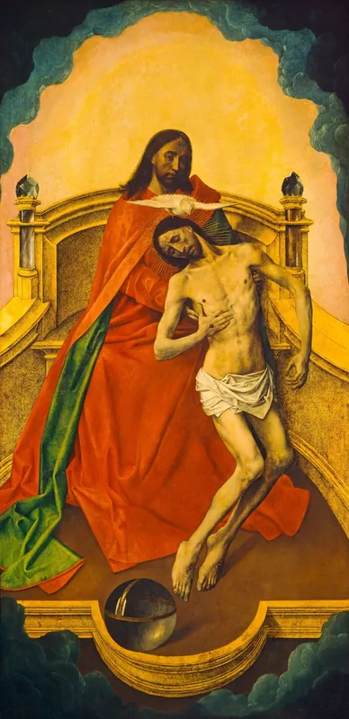 The Trinity Altarpiece: The Holy Trinity — Hugo van der Goes (Early Netherlandish, c. 1440–1482)