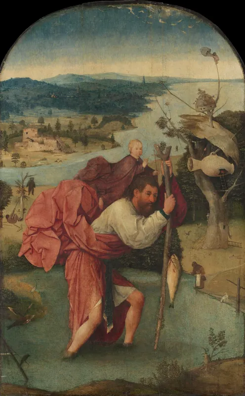 St Christopher Carrying the Christ Child by Hieronymus Bosch