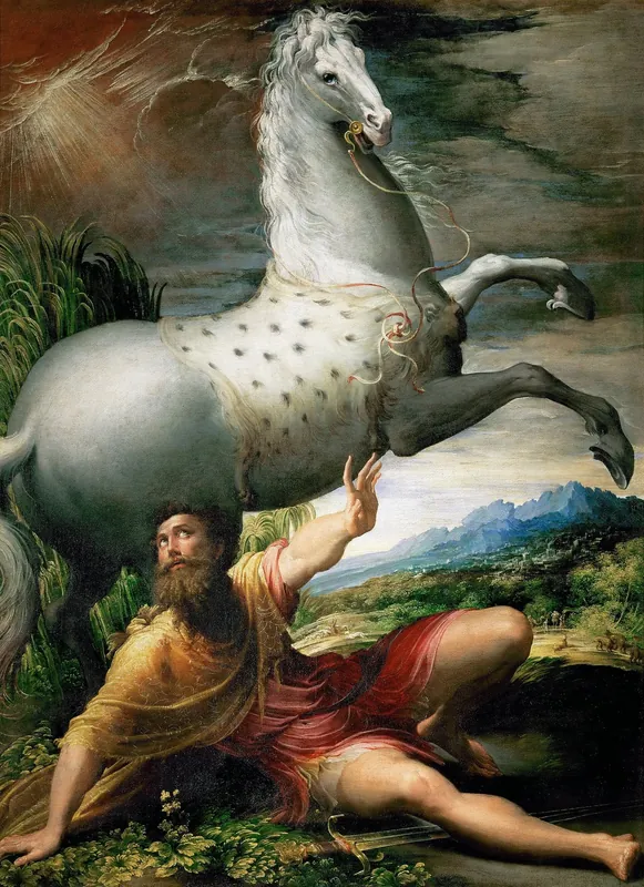 The Conversion of Saint Paul (Paulussturz) — Francesco Mazzola gen. Parmigianino (1503 Parma – 1540 Casalmaggiore)