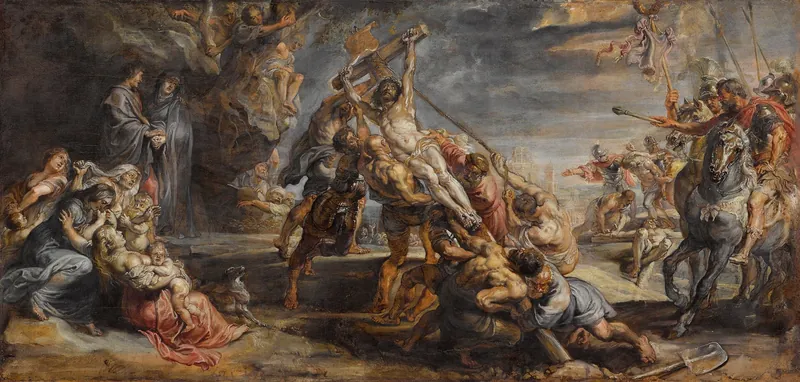 The Raising of the Cross (oil sketch) by Peter Paul Rubens