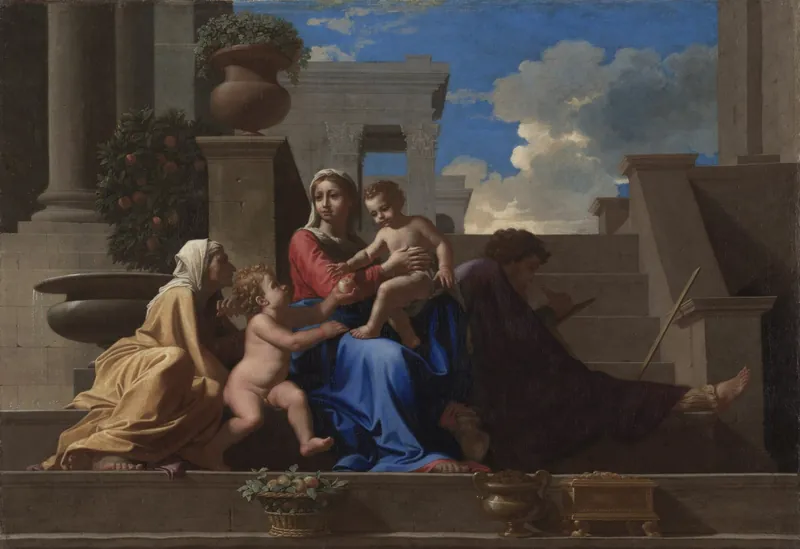 The Holy Family on the Steps — Nicolas Poussin (French, 1594–1665)