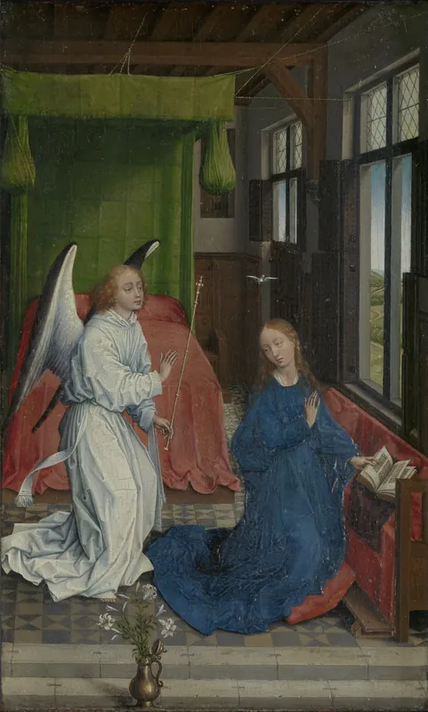 The Annunciation — Rogier van der Weyden (Early Netherlandish, c. 1399–1464)