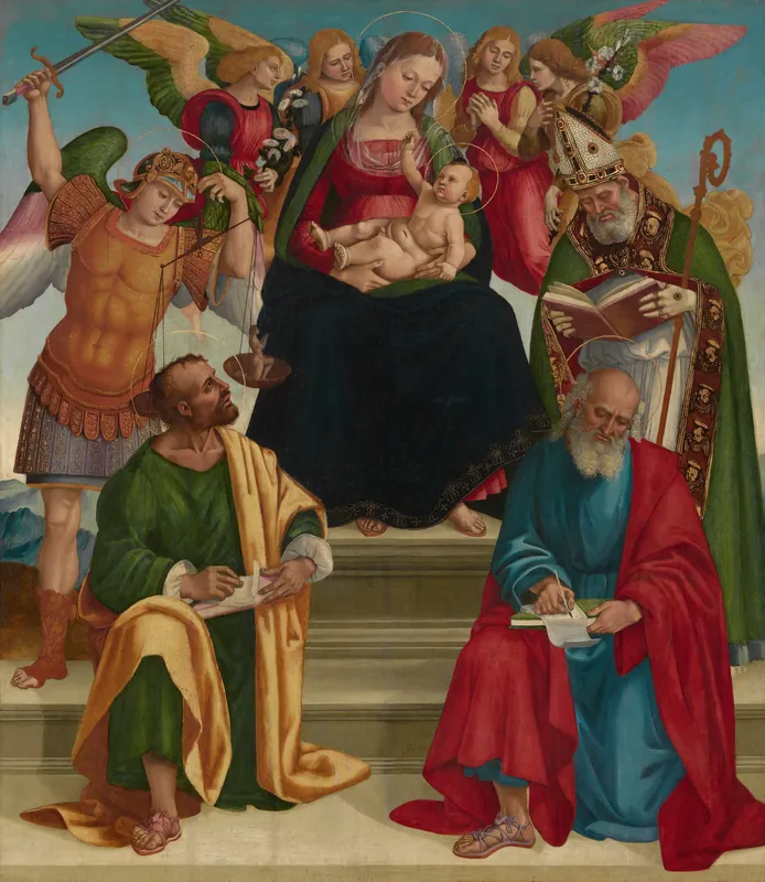 Madonna and Child with Saints and Angels — Luca Signorelli (Italian, Cortonese, 1445/1450 - 1523)