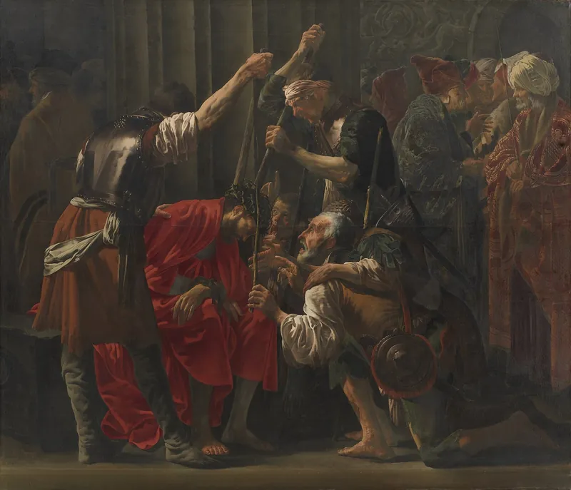 Christ Crowned with Thorns (Kristi Tornekroning) — Brugghen, Hendrick ter (Hollandsk, 1588–1629)