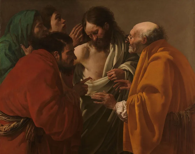 The Incredulity of Thomas — Hendrick ter Brugghen (c. 1588, The Hague – 1629, Utrecht)