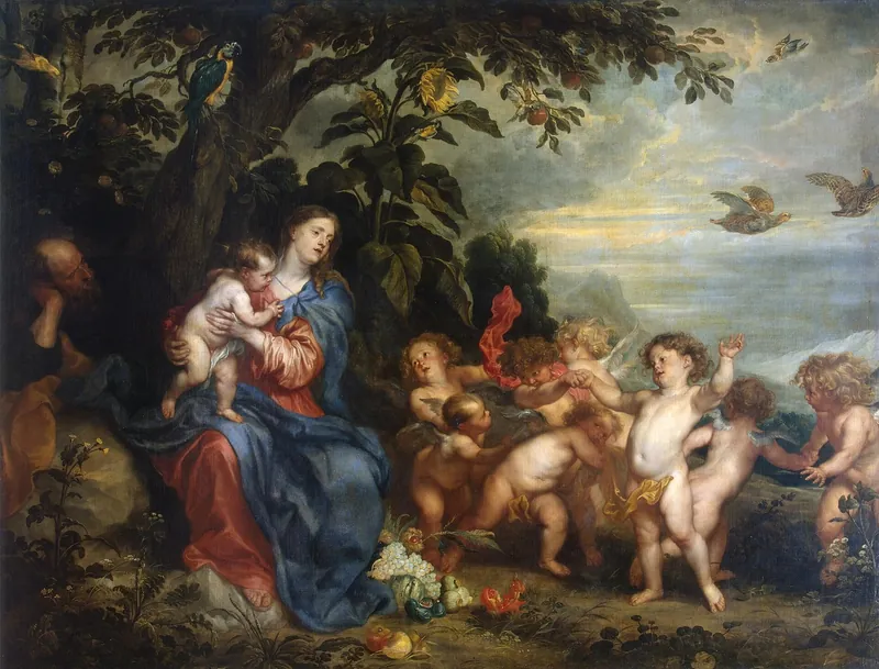 Rest on the Flight into Egypt (Madonna with Partridges) — Anthony van Dyck