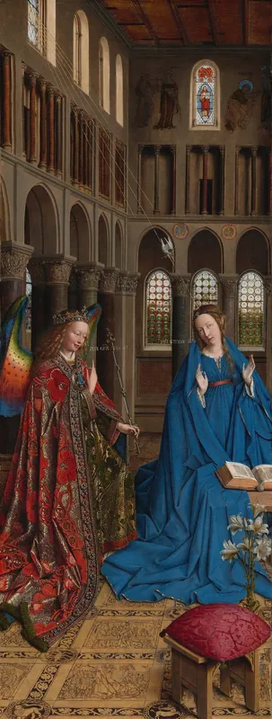 The Annunciation — Jan van Eyck (Early Netherlandish, c. 1390–1441)