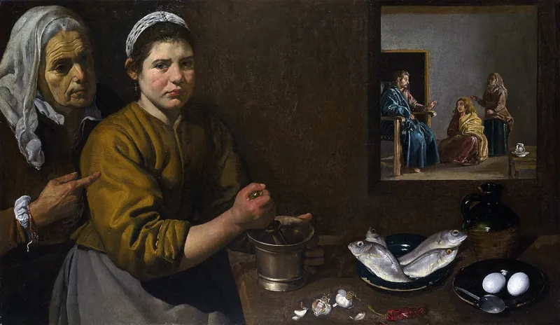 Christ in the House of Martha and Mary — Diego Velázquez (Spanish, 1599–1660)