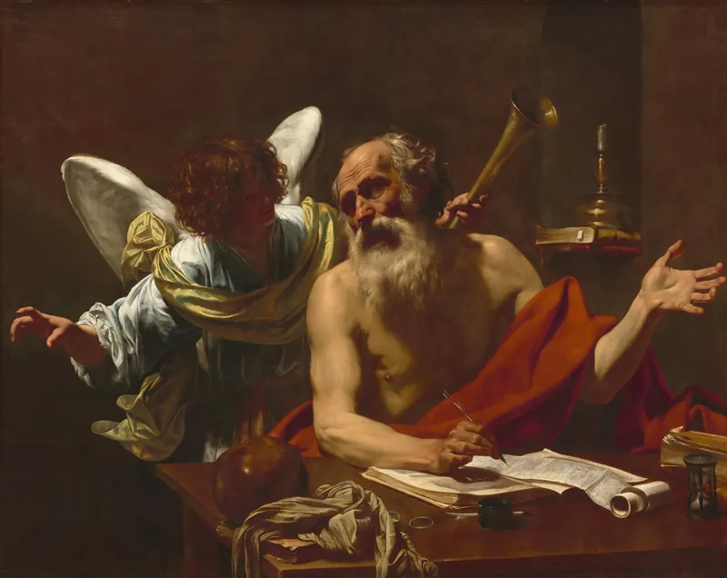 Saint Jerome and the Angel — Simon Vouet (French, 1590 - 1649)