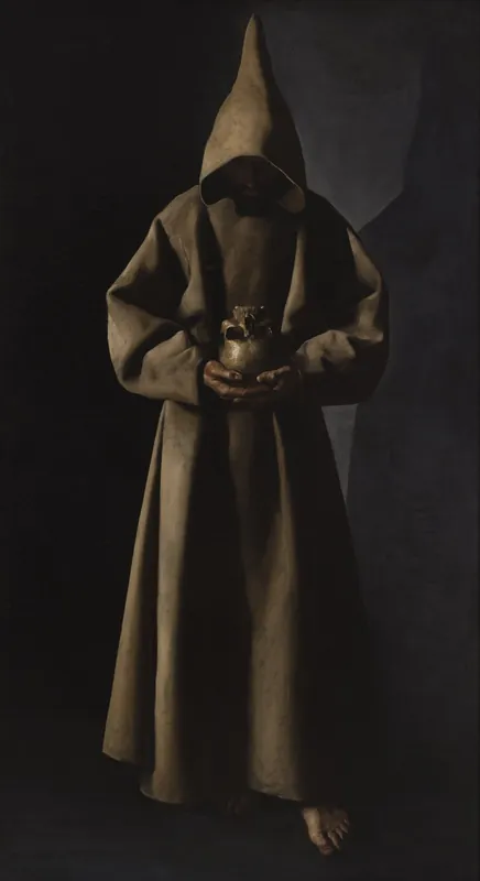 Saint Francis of Assisi in His Tomb — Francisco de Zurbarán (Spanish, 1598–1664)