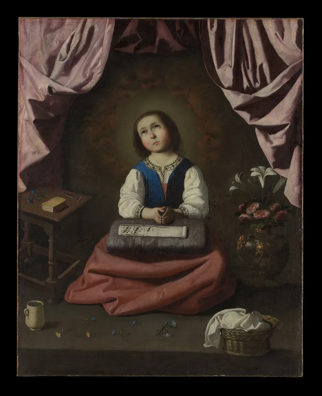 The Young Virgin — Francisco de Zurbarán (Spanish, Fuente de Cantos 1598–1664 Madrid)
