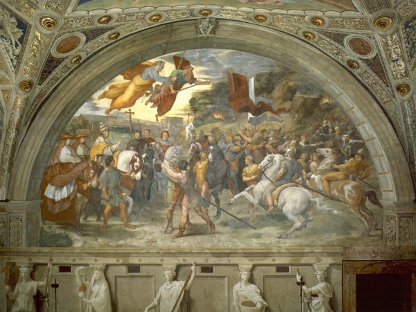 The Meeting of Leo the Great and Attila by Raphael and workshop, c. 1513–1514, Vatican Museums, Stanza di Eliodoro