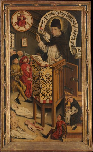 Sermon of Saint Albertus Magnus by Friedrich Walther, ca. 1430–95, The Metropolitan Museum of Art, The Cloisters